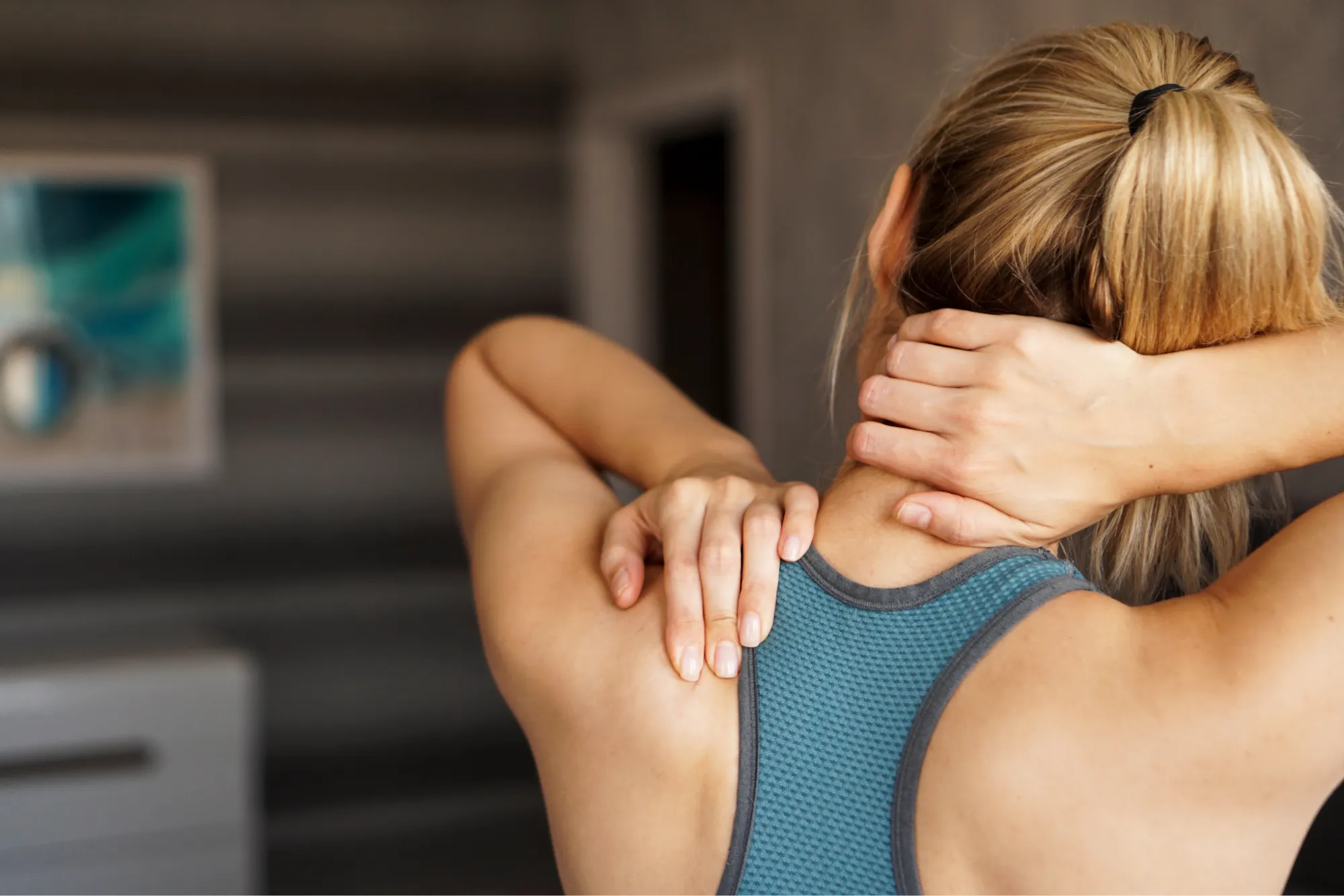 Patient with shoulder pain.